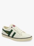 Gola Classics Comet Canvas Lace Up Trainers, White/Green