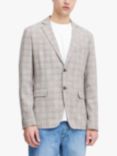 Casual Friday Bille Checked Single Breasted Blazer, Mid Grey Melange