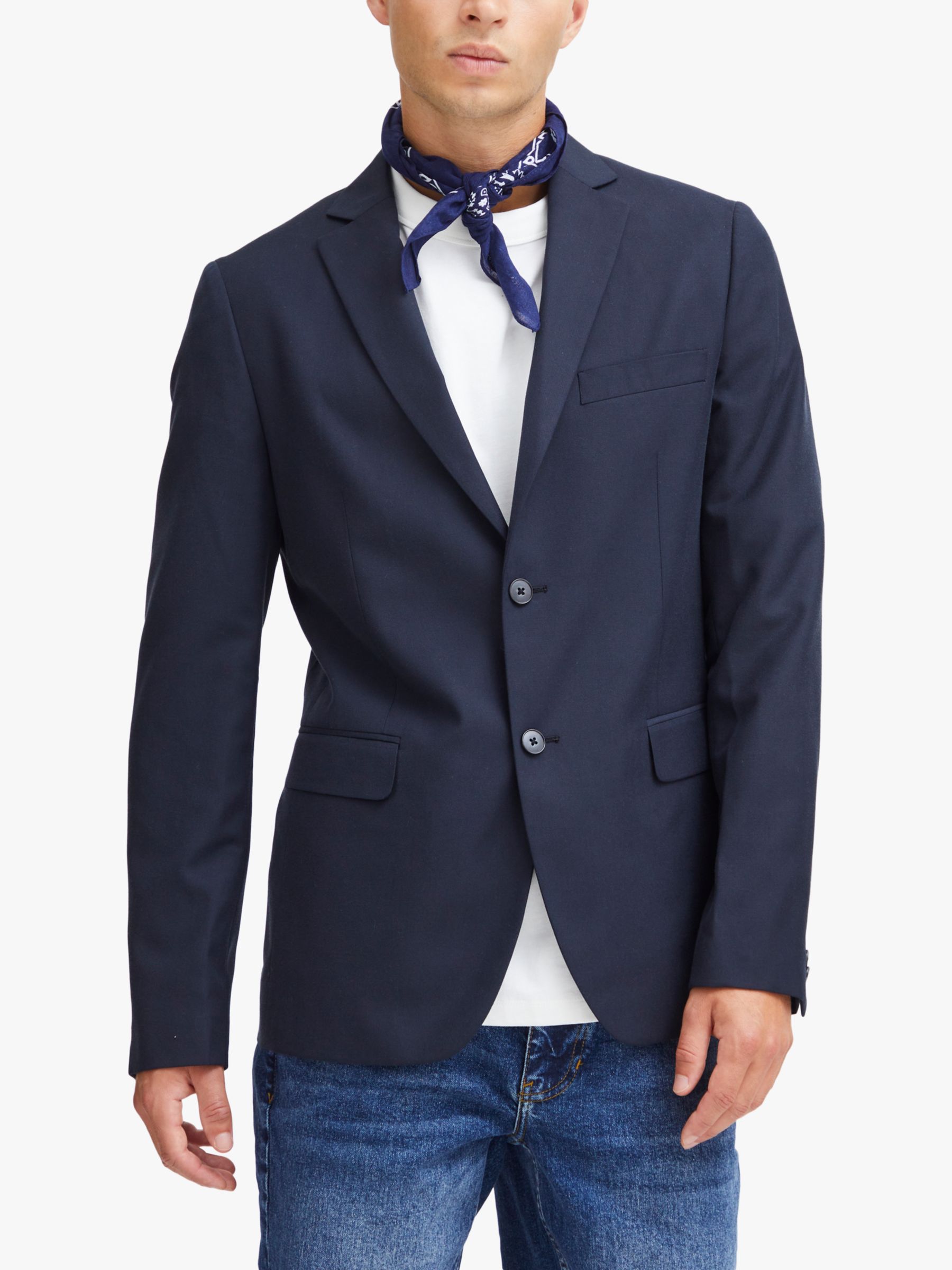 Buy Casual Friday Bille Tailored Single Breasted Blazer, Dark Navy Online at johnlewis.com