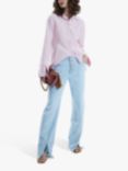 James Lakeland Cotton Blend Pearl Detail Shirt, Pale Pink