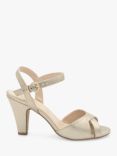 Paradox London Thelma Wide Fit Shimmer Block Heel Sandals
