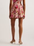 Ted Baker Livenza Floral Print Shorts, Pink/Multi, Pink/Multi