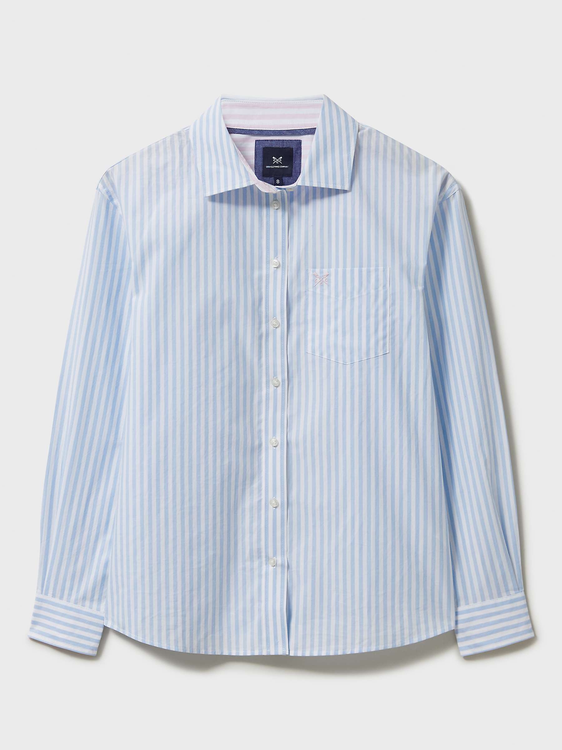 Buy Crew Clothing Relaxed Fit Stripe Shirt, Blue/Multi Online at johnlewis.com