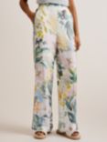 Ted Baker Sarca Floral Wide Leg Trousers, Multi