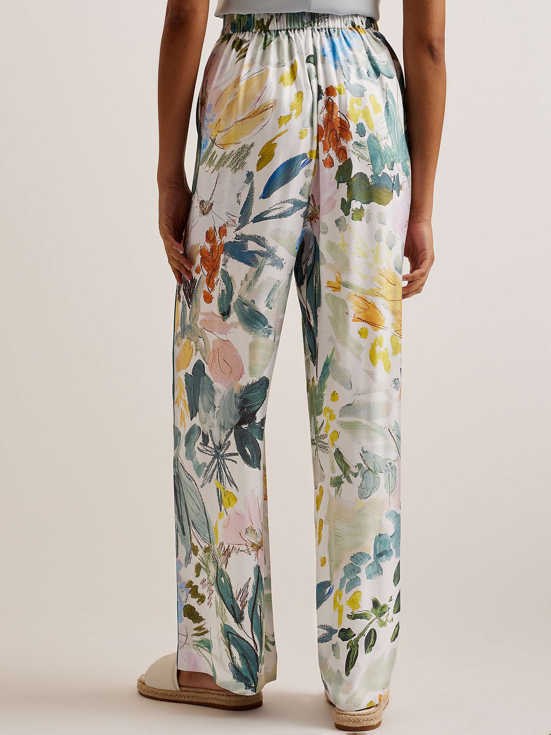 Buy Ted Baker Sarca Floral Wide Leg Trousers, Multi Online at johnlewis.com
