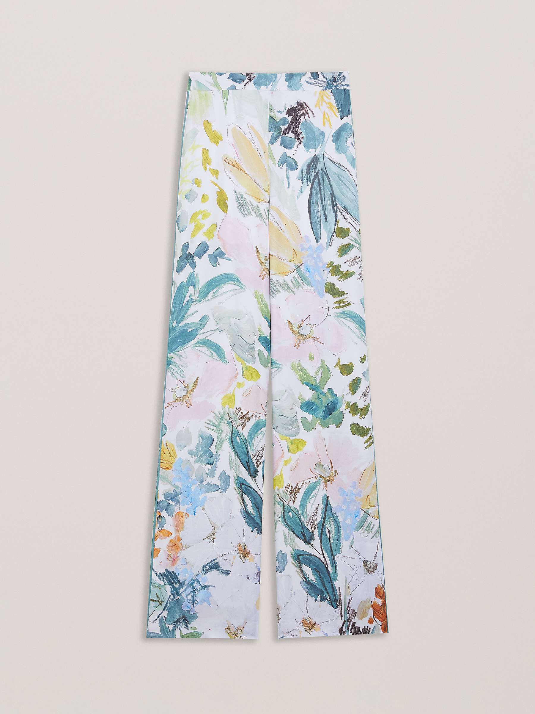 Buy Ted Baker Sarca Floral Wide Leg Trousers, Multi Online at johnlewis.com