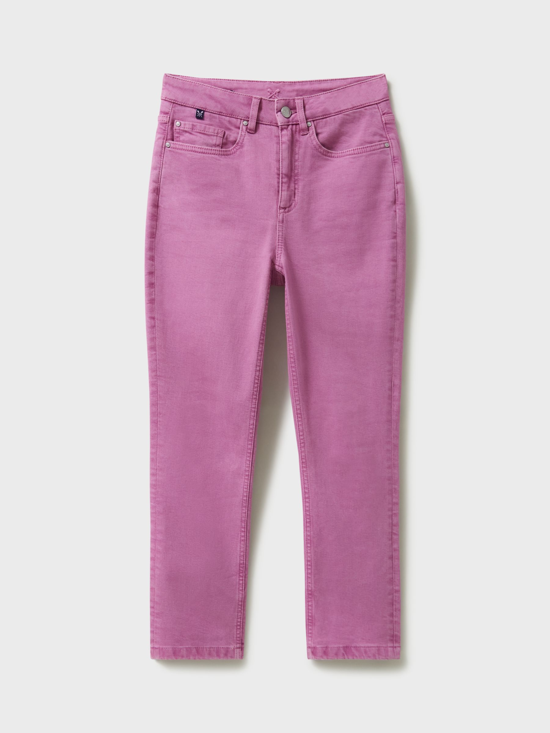 Crew Clothing Cropped Jeans, Pastel Pink, 6