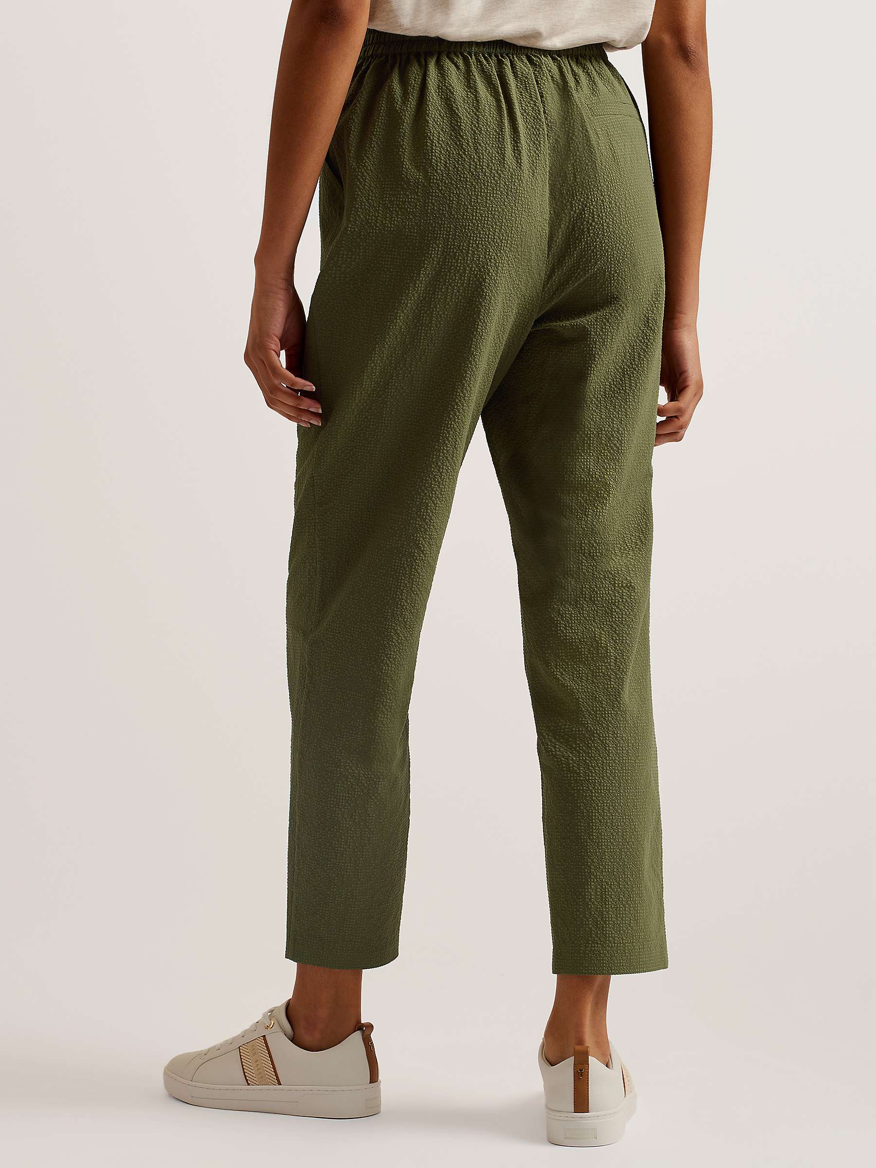 Buy Ted Baker Morasco Ankle Grazer Trousers, Green Khaki Online at johnlewis.com