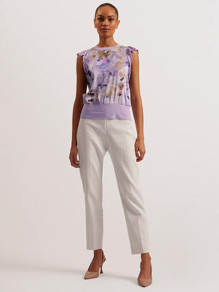 Ted Baker Shrayha Scallop Trim Woven Top, Lilac