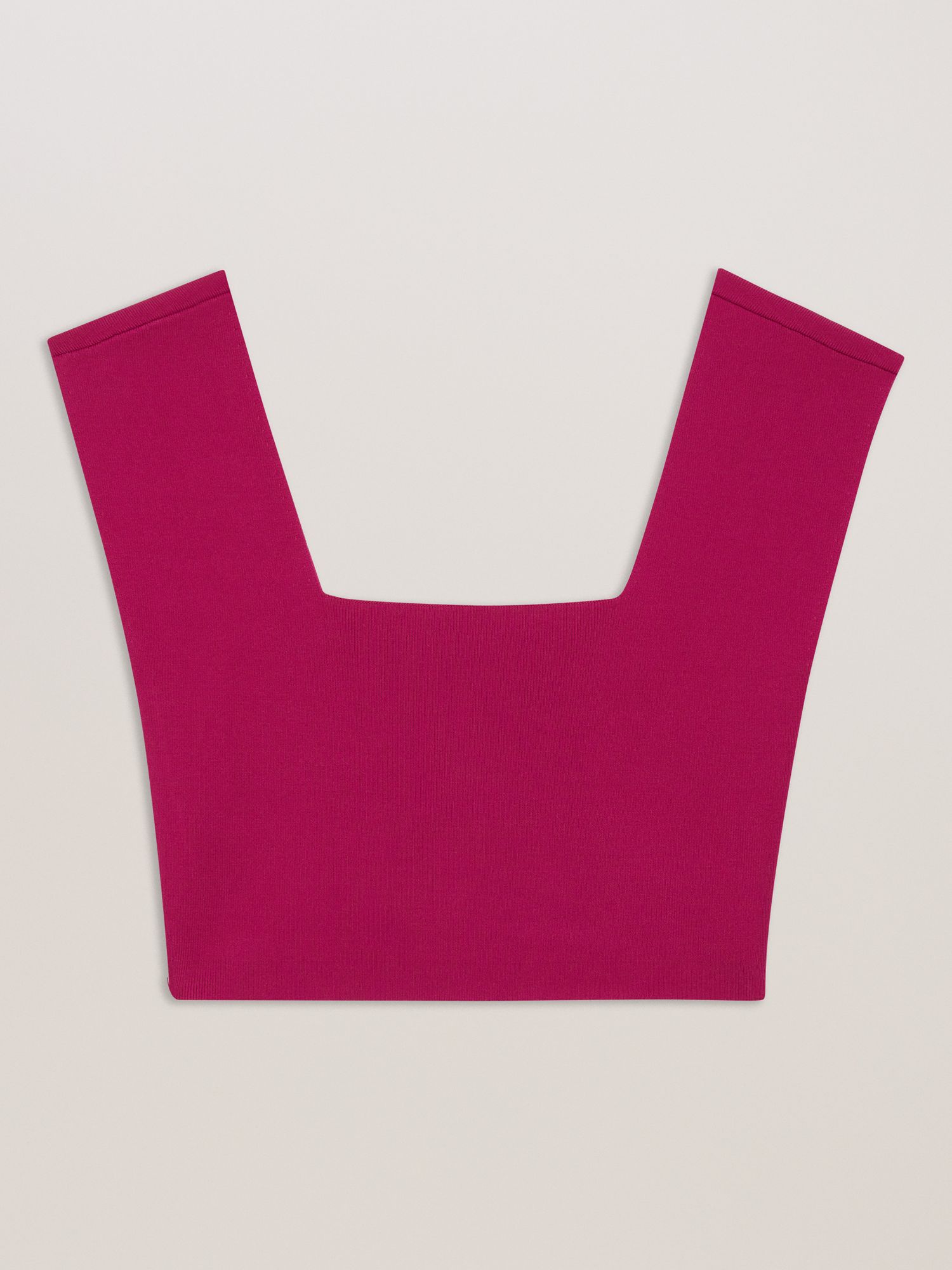 Buy Ted Baker Brenha Rib Knit Square Neck Crop Top, Purple Online at johnlewis.com