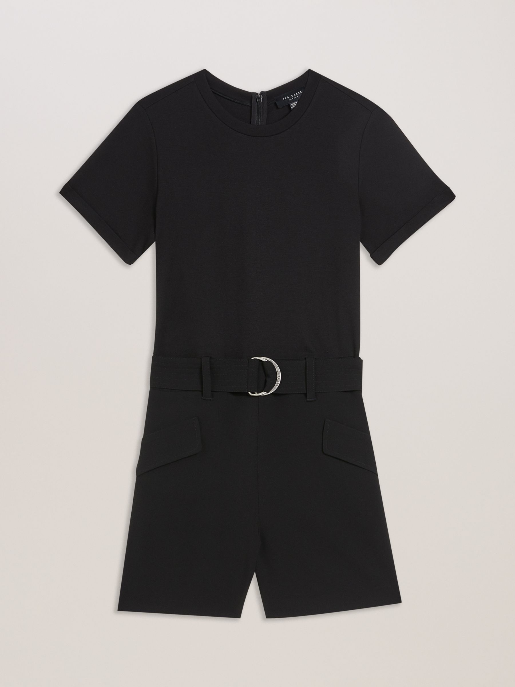 Ted Baker Plara Mockable T-Shirt Playsuit, Black, 8