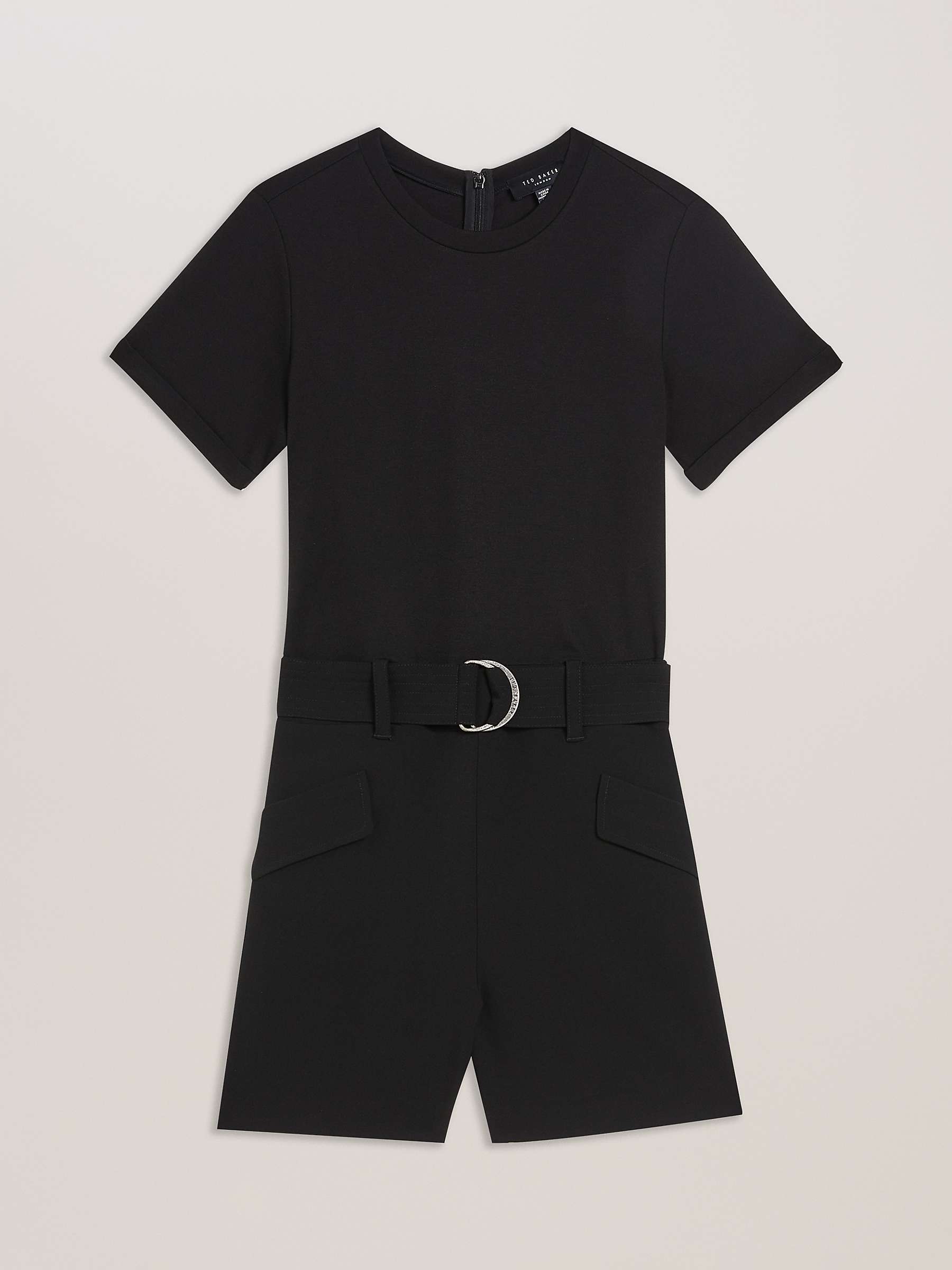Buy Ted Baker Plara Mockable T-Shirt Playsuit, Black Online at johnlewis.com