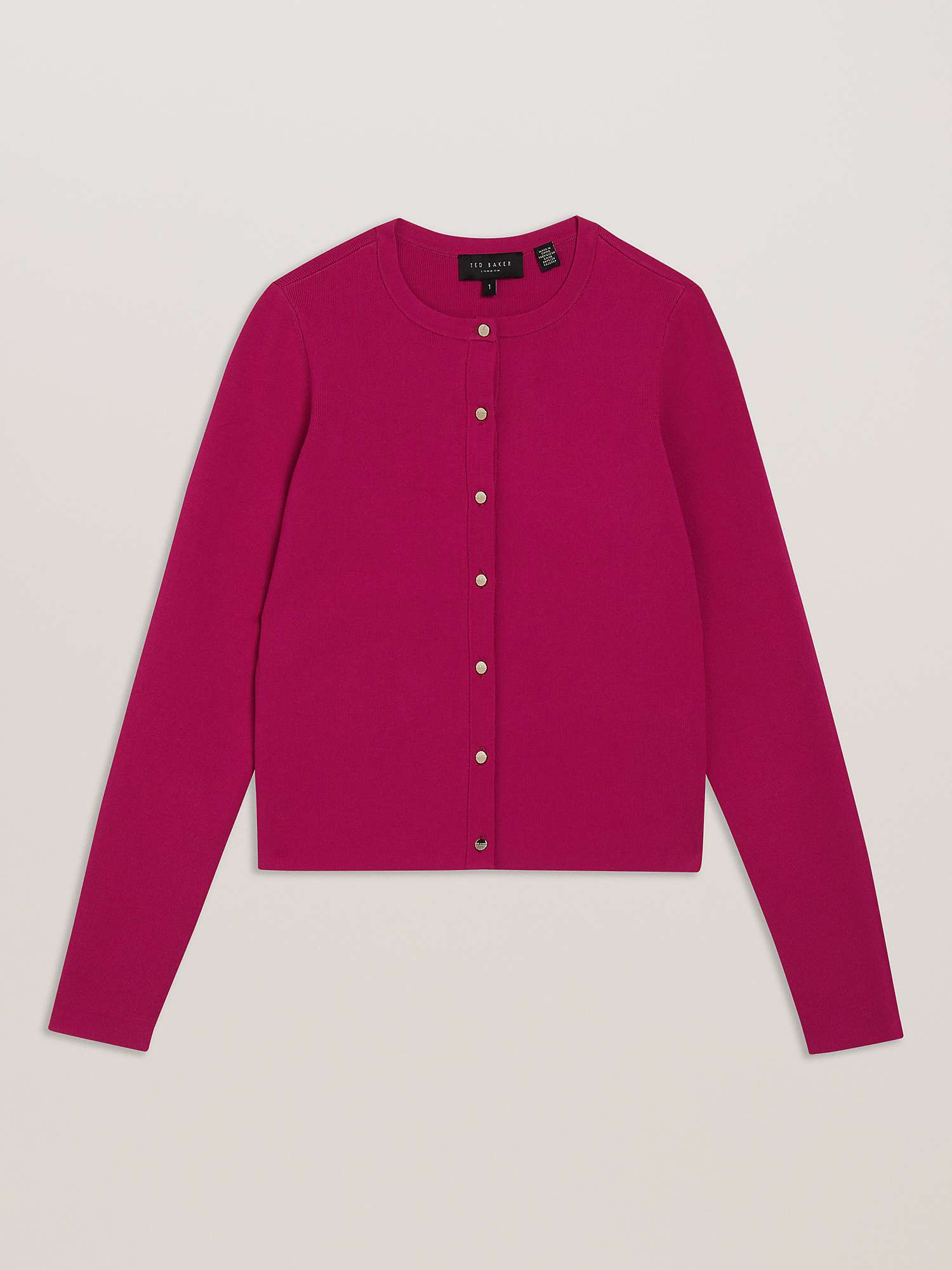Buy Ted Baker Brylle Fitted Cropped Cardigan, Purple Online at johnlewis.com