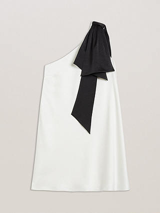 Ted Baker Midori Bow One Shoulder Mini Dress, Ivory
