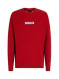 Tommy Hilfiger Adaptive Logo Long Sleeve Jumper, Red/Desert Sky