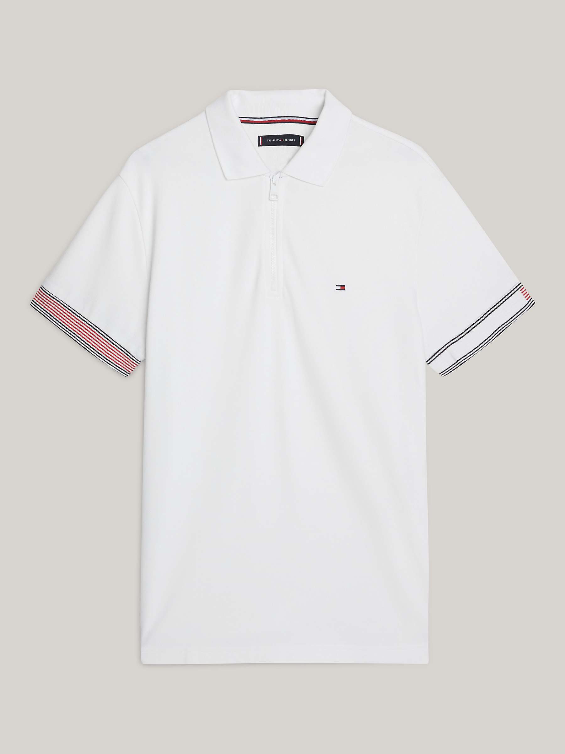 Buy Tommy Hilfiger Adaptive Slim Fit Polo Top, White Online at johnlewis.com