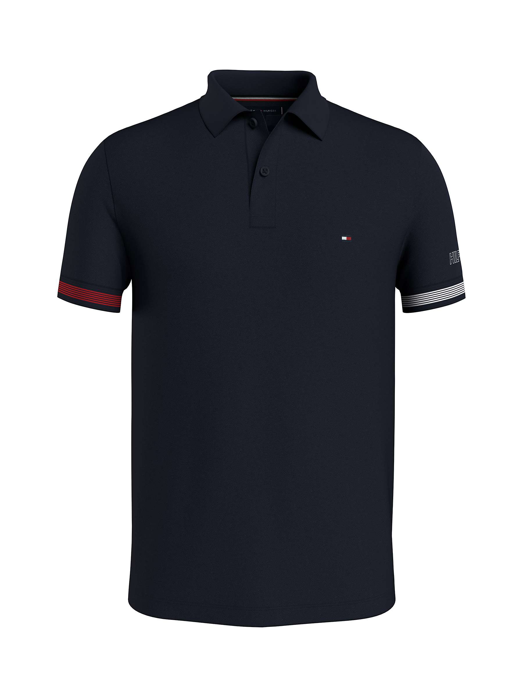 Buy Tommy Hilfiger Adaptive Slim Fit Polo Shirt, Desert Sky Online at johnlewis.com