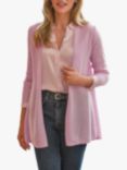 Pure Collection Gassato Cashmere Swing Cardigan, Petal Pink