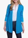 Pure Collection Gassato Cashmere Swing Cardigan, Deep Turquoise