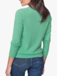 Pure Collection Crew Neck Cashmere Cardigan, Peppermint