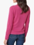 Pure Collection Cashmere Crew Neck Jumper, Raspberry Rose
