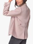 Pure Collection Short Wool Coat, Pale Pink