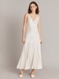 Ghost Elodie Satin Maxi Slip Dress, Ivory