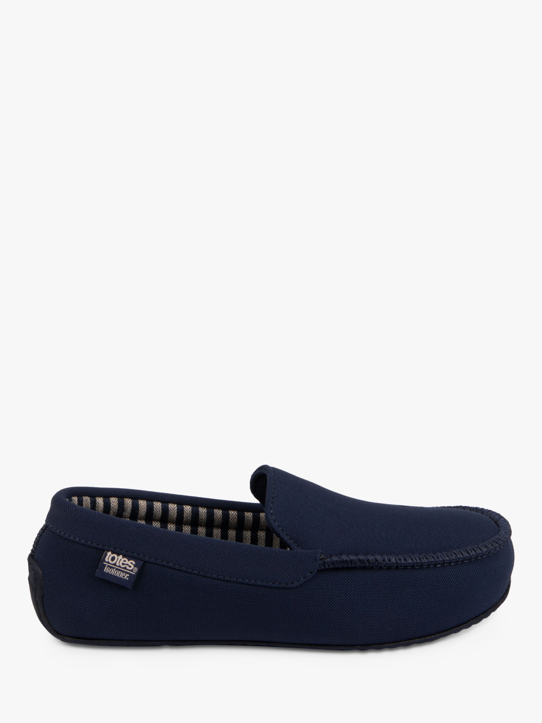 totes Textured Moccasin, Navy, 8