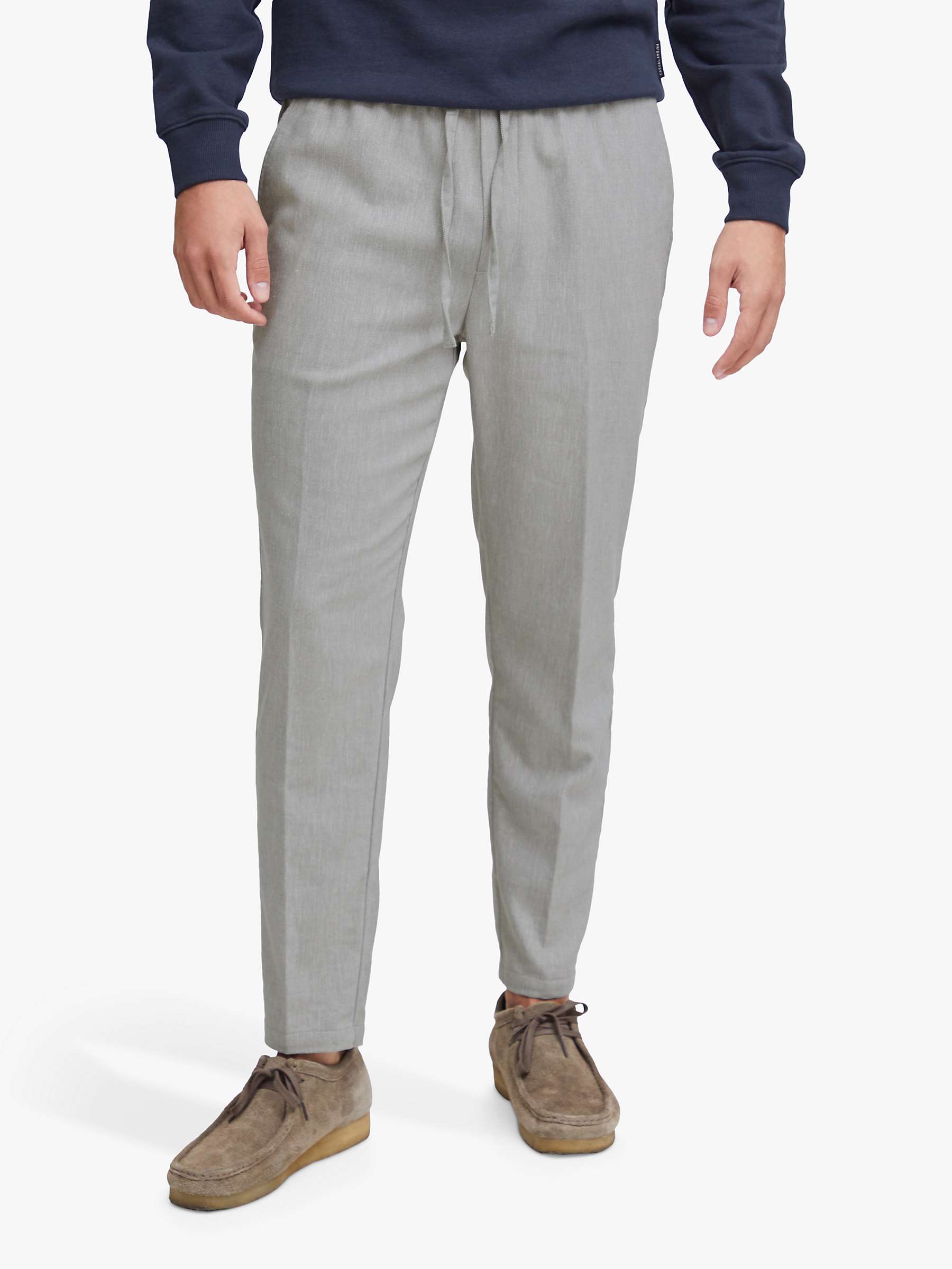 Buy Casual Friday Pilou Drawstring Linen Mix Trousers, Green Online at johnlewis.com