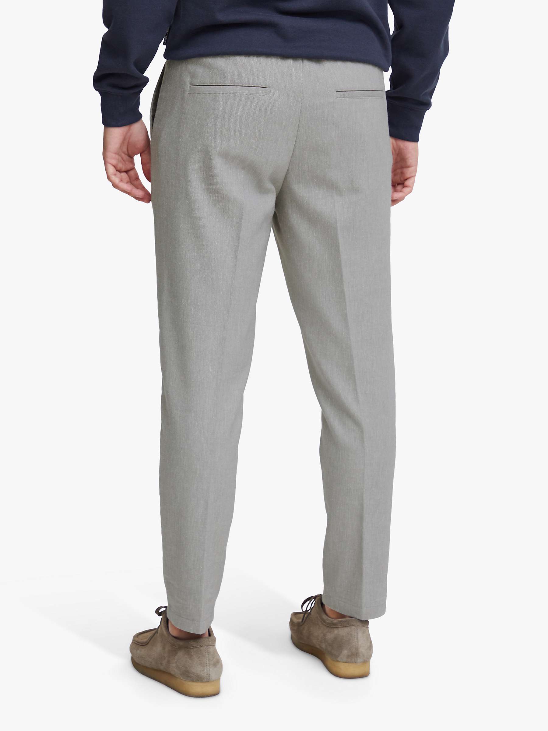 Buy Casual Friday Pilou Drawstring Linen Mix Trousers, Green Online at johnlewis.com