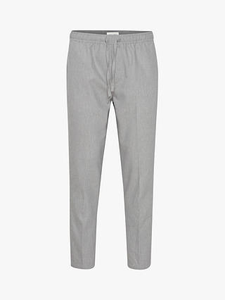 Casual Friday Pilou Drawstring Linen Mix Trousers, Green