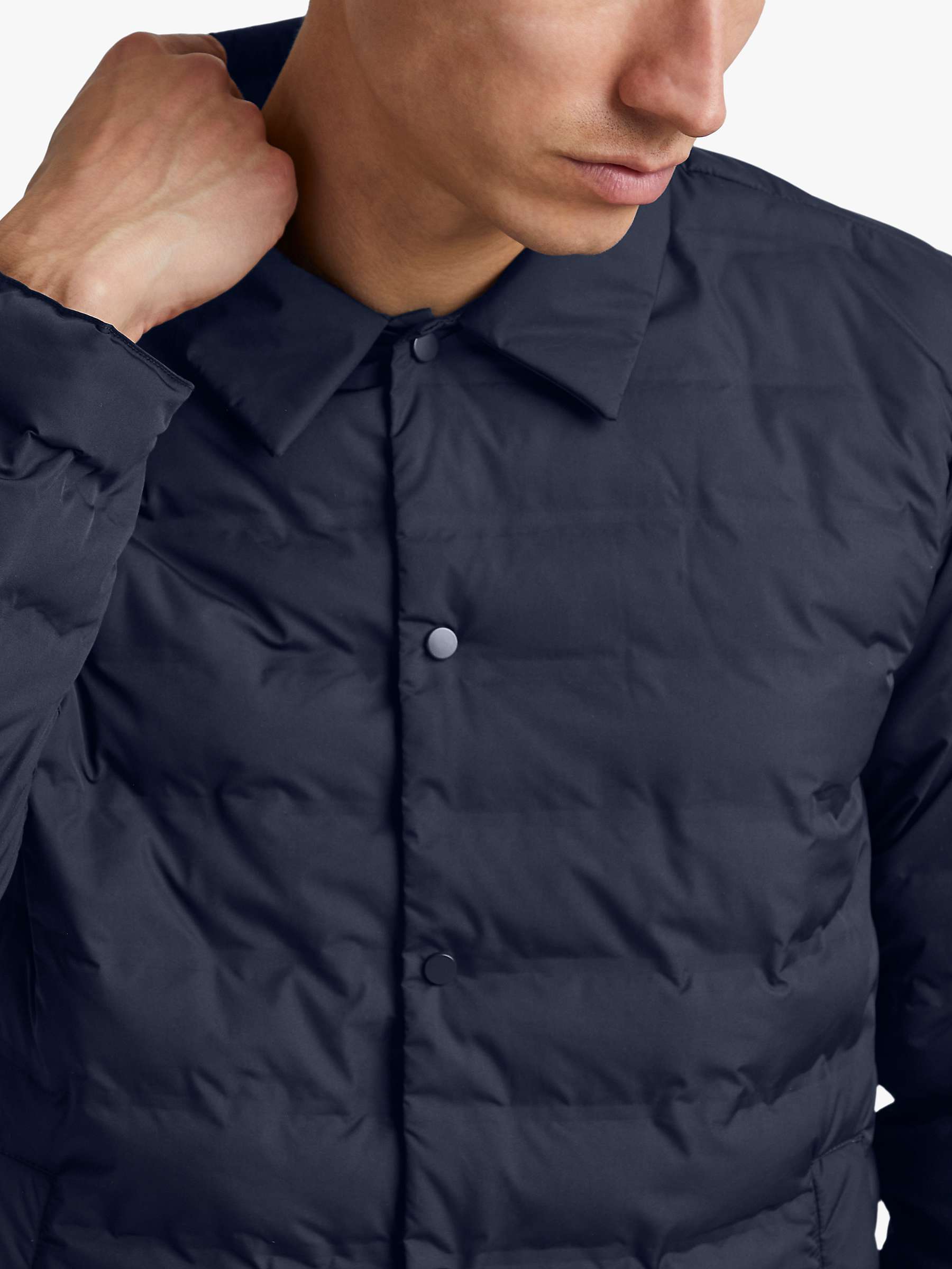 Buy Casual Friday Josh Padded Collar Jacket, Navy Online at johnlewis.com