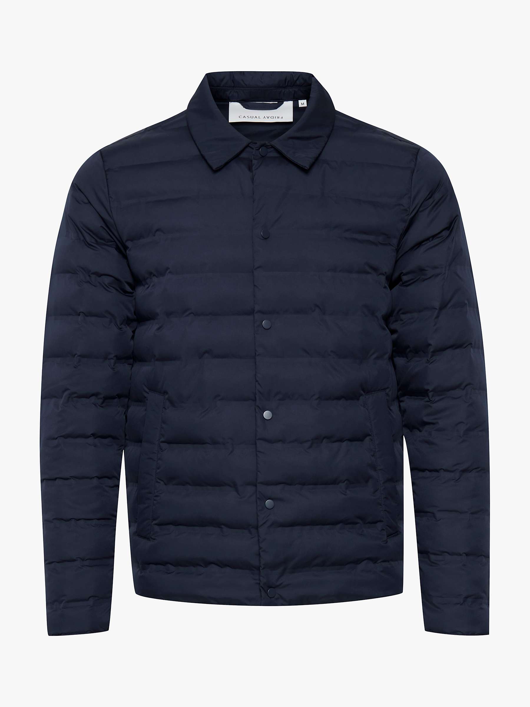 Buy Casual Friday Josh Padded Collar Jacket, Navy Online at johnlewis.com