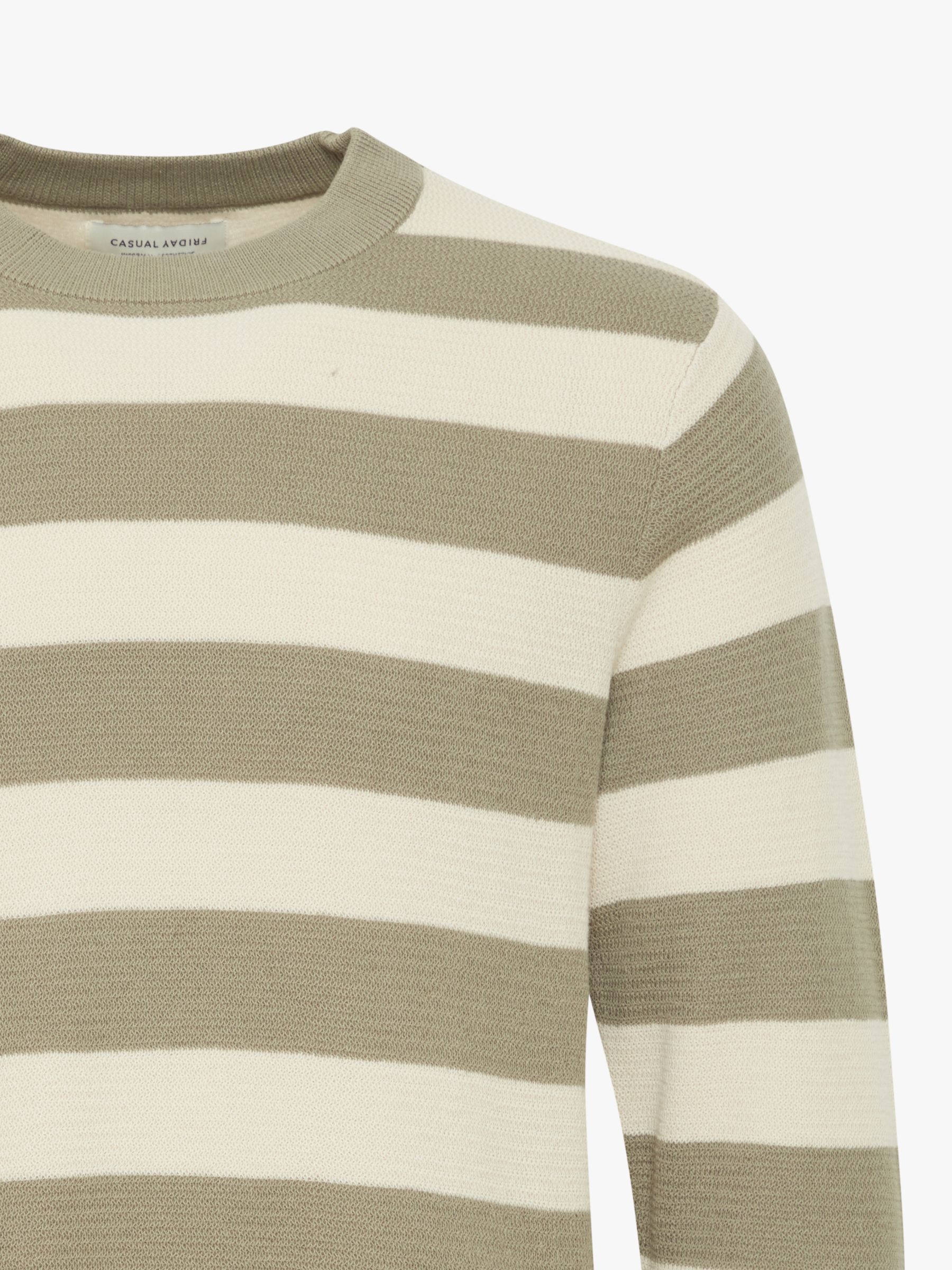 Buy Casual Friday Karl Striped Crew Neck Knit Jumper Online at johnlewis.com