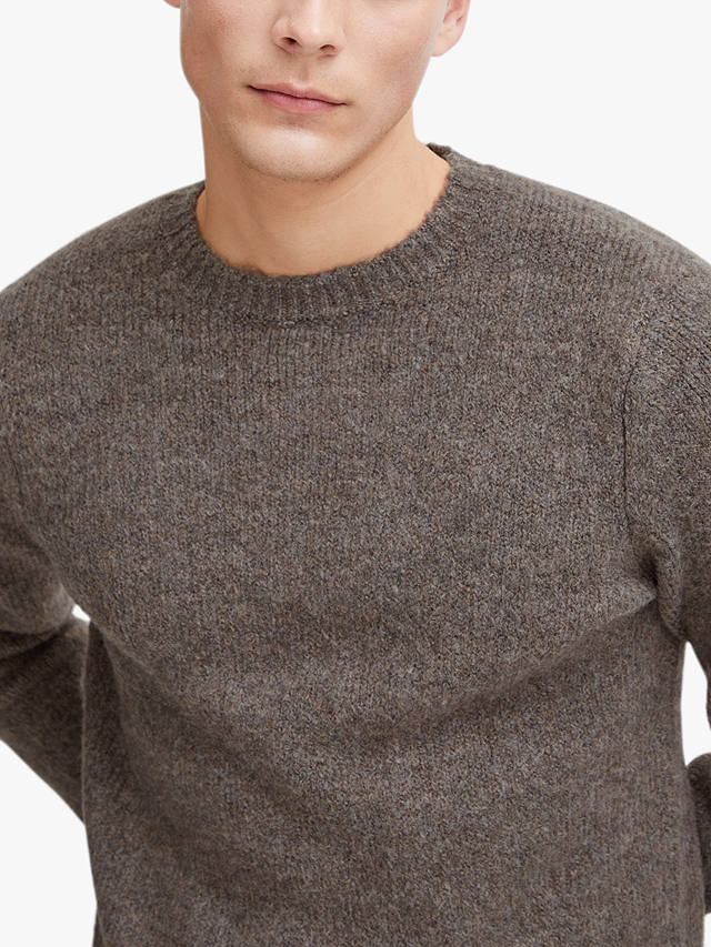 Casual Friday Karl Lambswool Mix Knitted Jumper, Brown