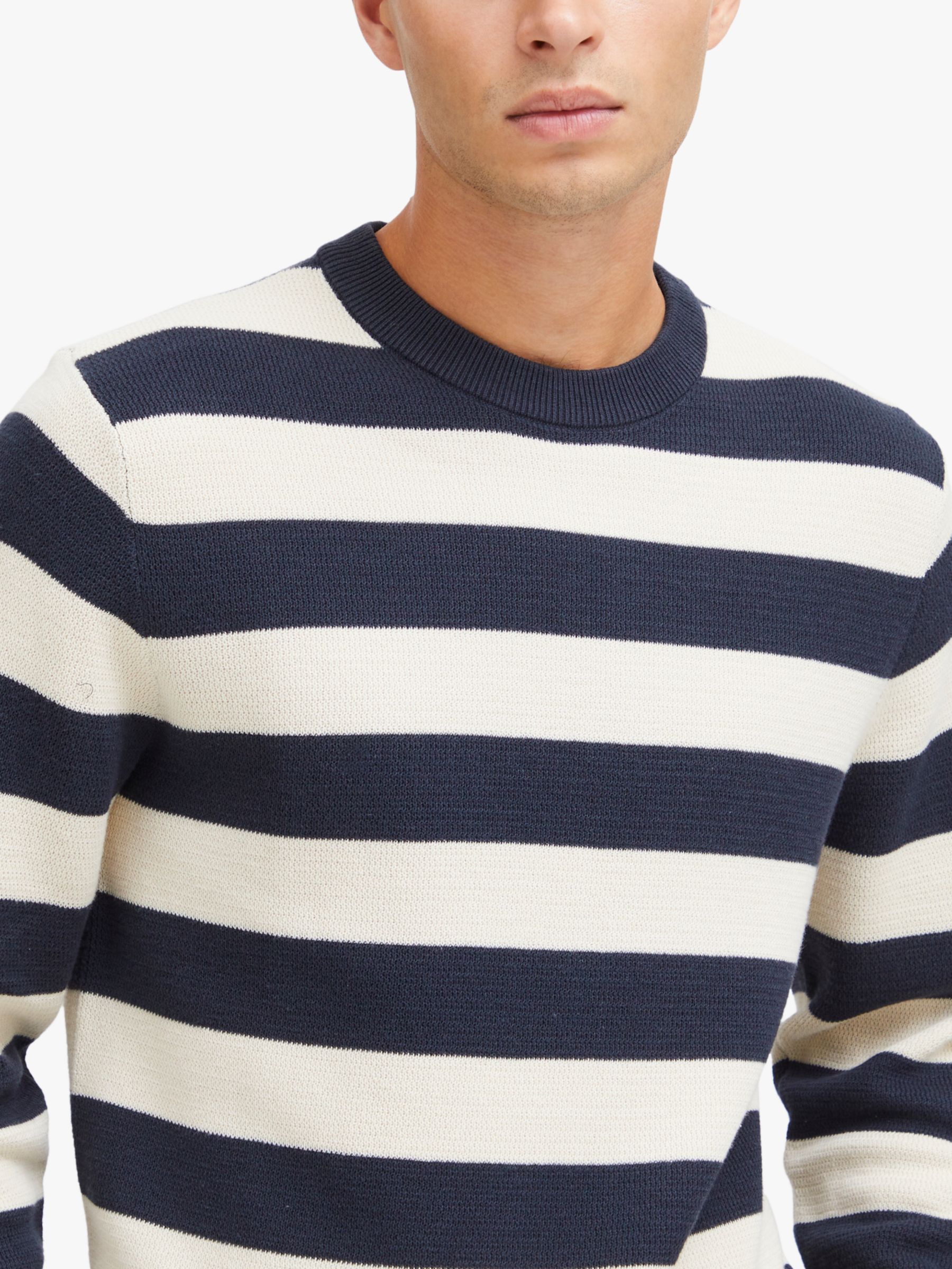 Buy Casual Friday Karl Striped Crew Neck Knit Jumper Online at johnlewis.com