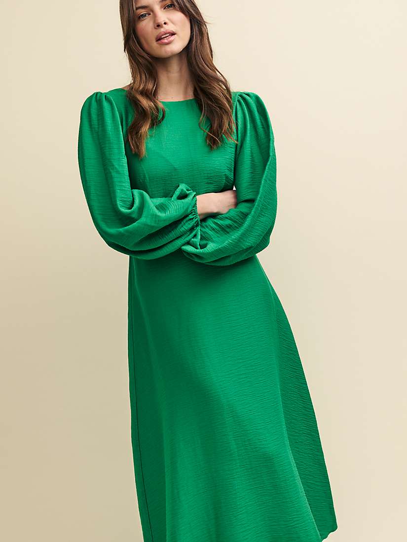Buy Nobody's Child Zora Long Sleeve Midi Dress, Green Online at johnlewis.com