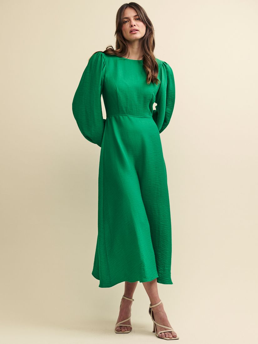 Nobody's Child Zora Long Sleeve Midi Dress, Green, 12