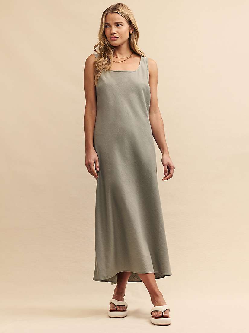 Buy Nobody's Child Monika Midi Slip Dress, Green Online at johnlewis.com