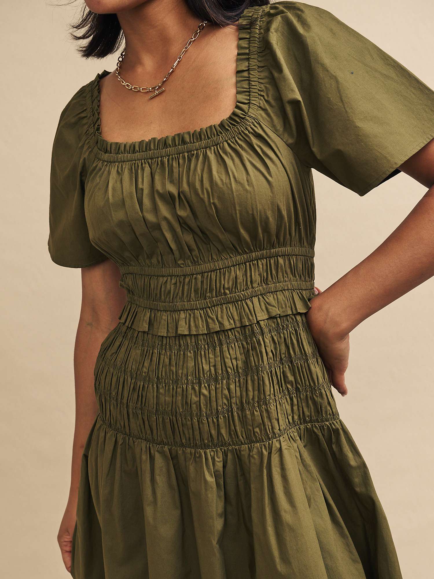 Buy Nobody's Child Cassandra Midaxi Dress, Green Online at johnlewis.com