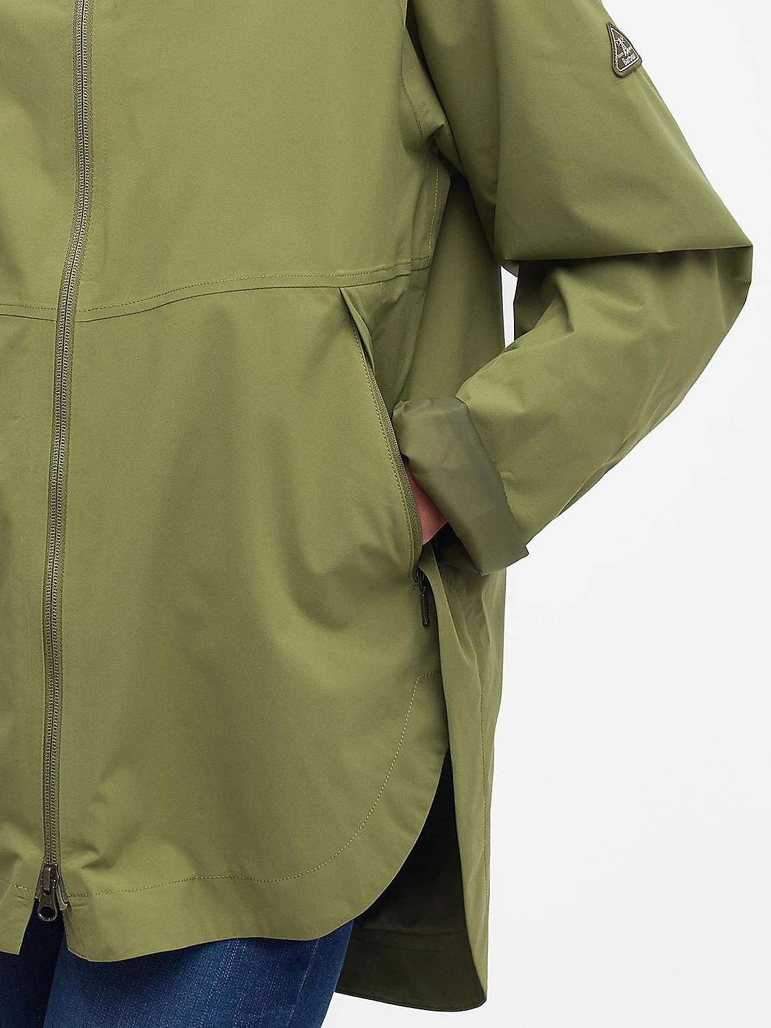 Buy Barbour Jura Mid Length Waterproof Jacket, Military Olive Online at johnlewis.com