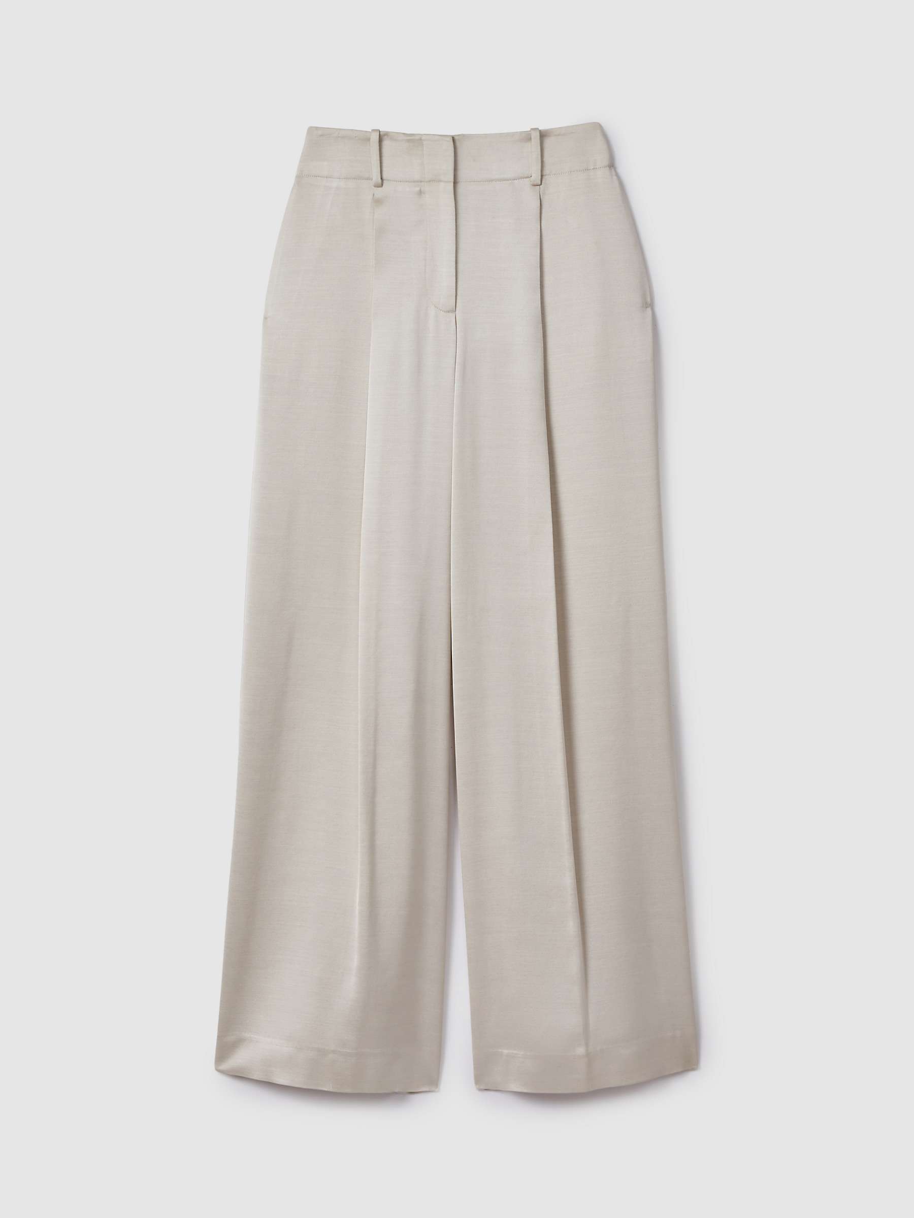 Buy Reiss Petite Isla Wide Leg Trousers, Champagne Online at johnlewis.com