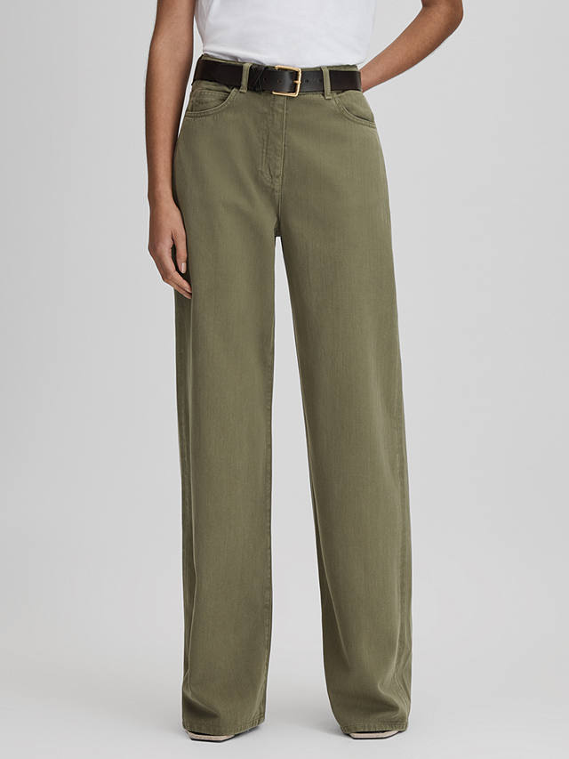 Reiss Petite Colorado Trousers, Khaki