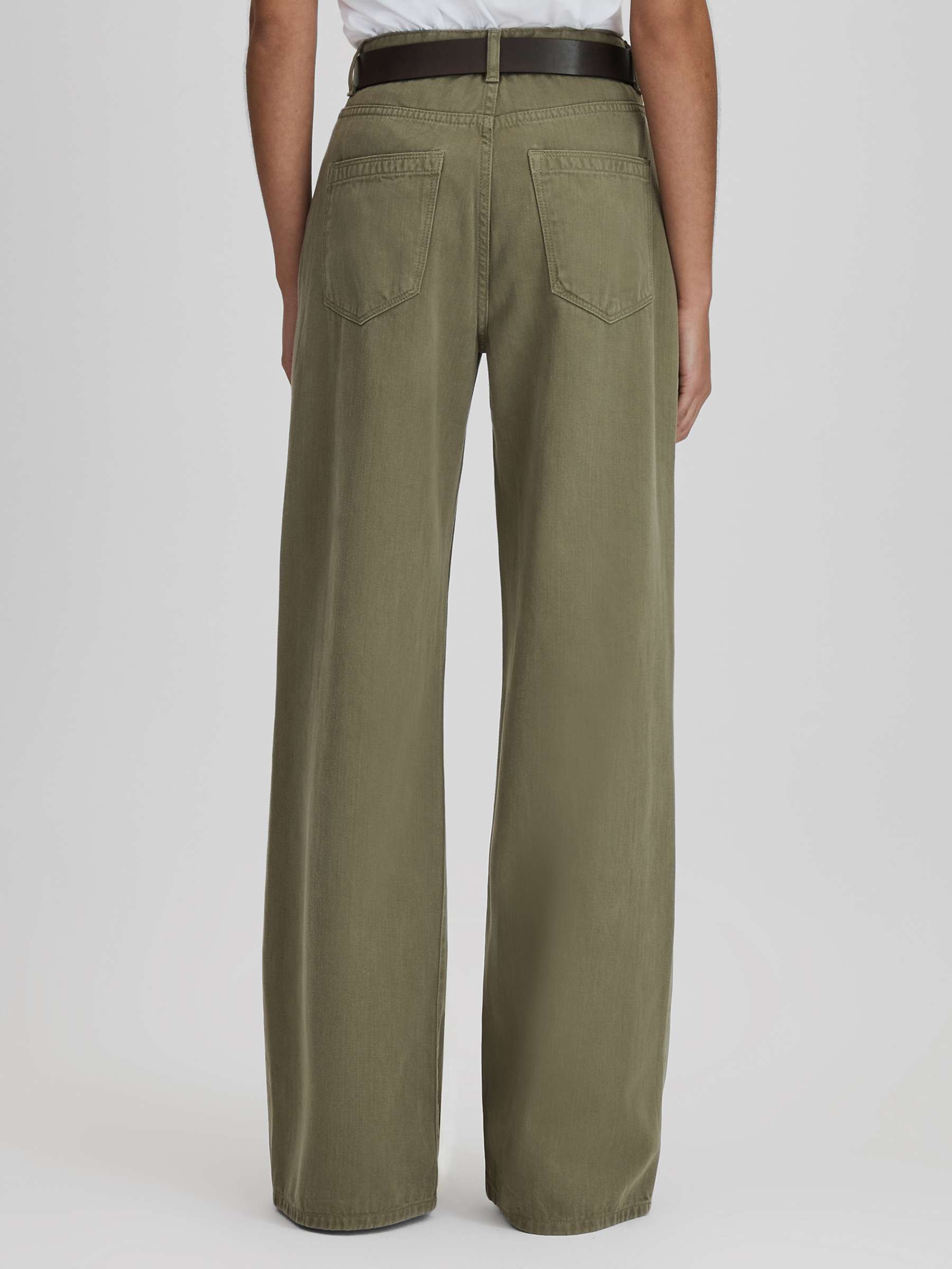 Buy Reiss Petite Colorado Trousers, Khaki Online at johnlewis.com