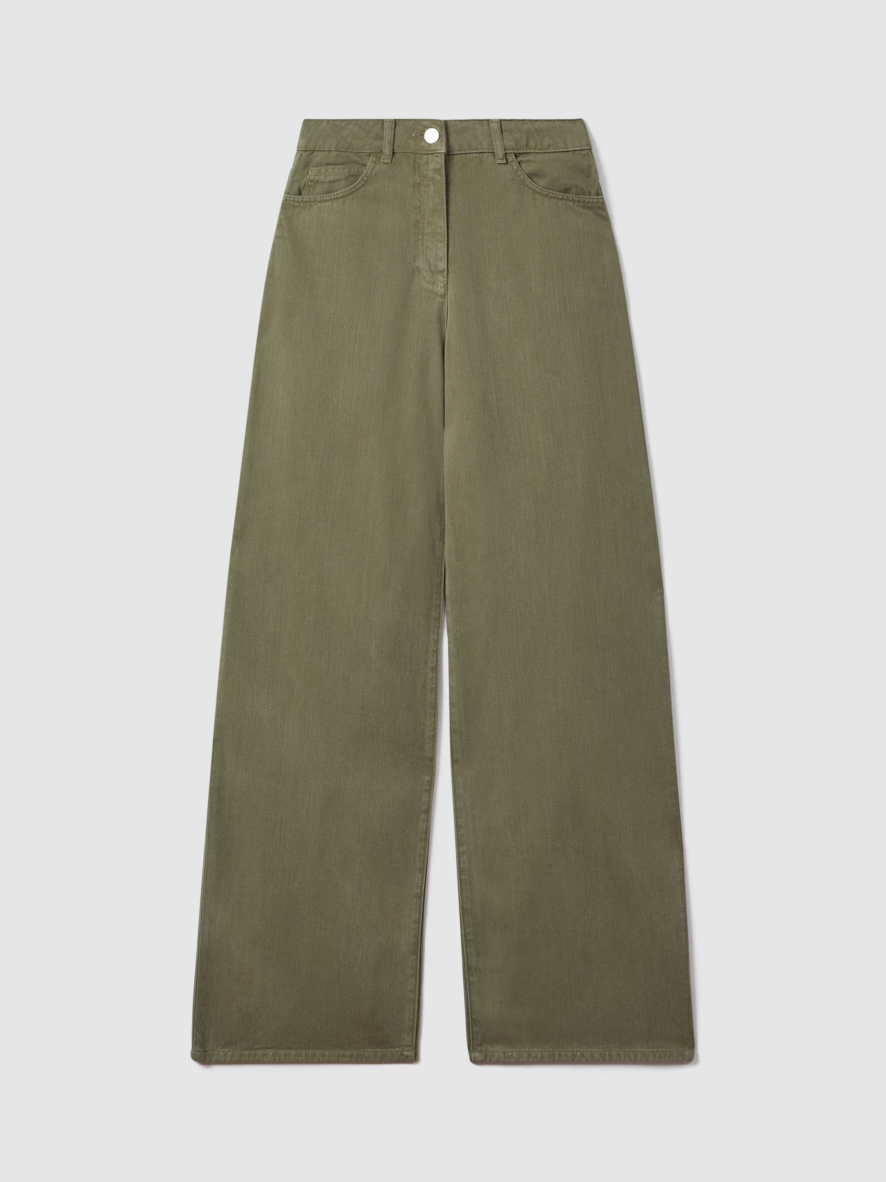 Reiss Petite Colorado Trousers, Khaki, 6