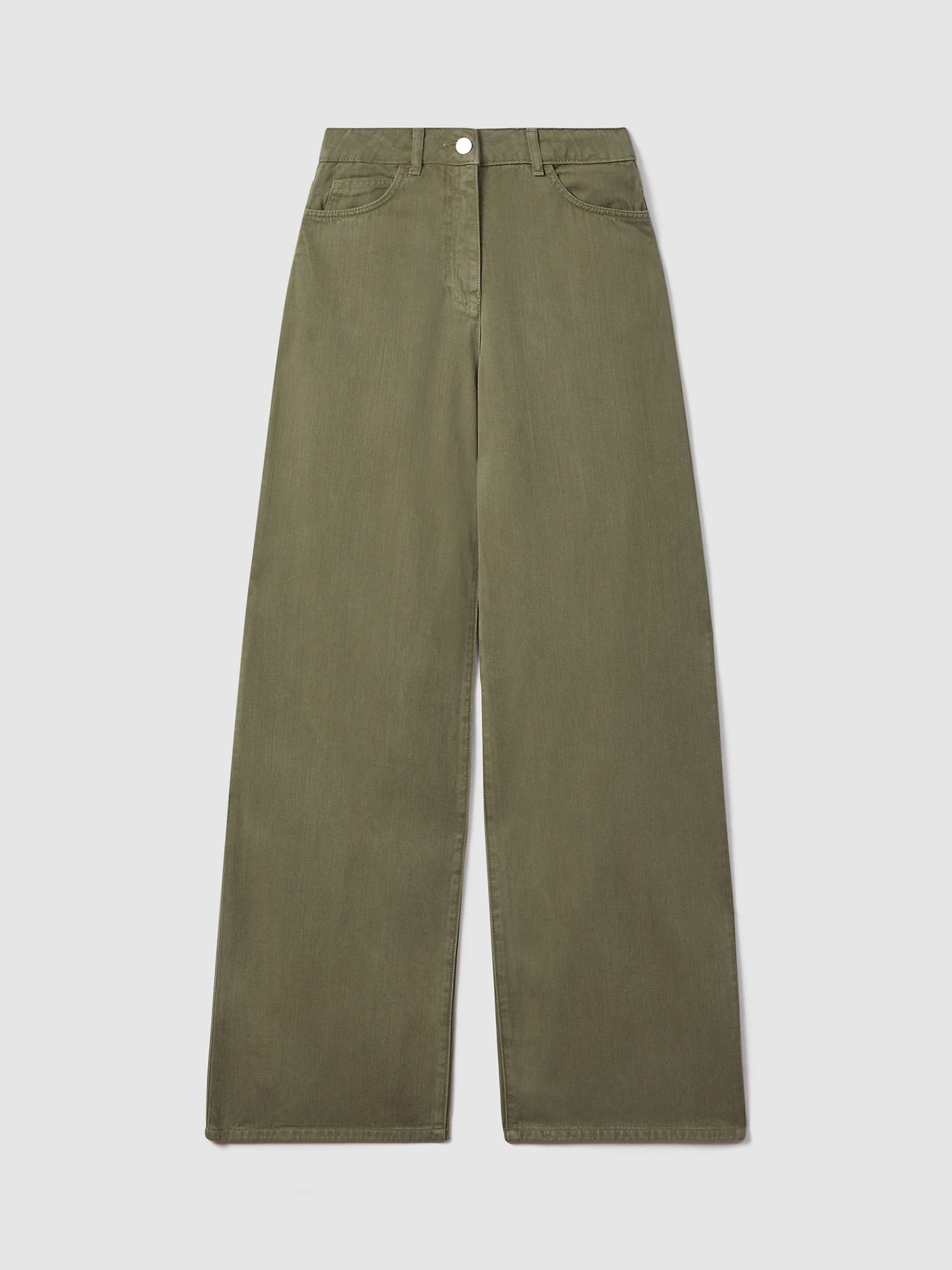 Buy Reiss Petite Colorado Trousers, Khaki Online at johnlewis.com