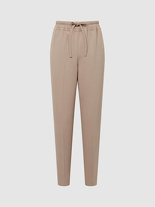 Reiss Petite Hailey Tapered Trousers, Mink