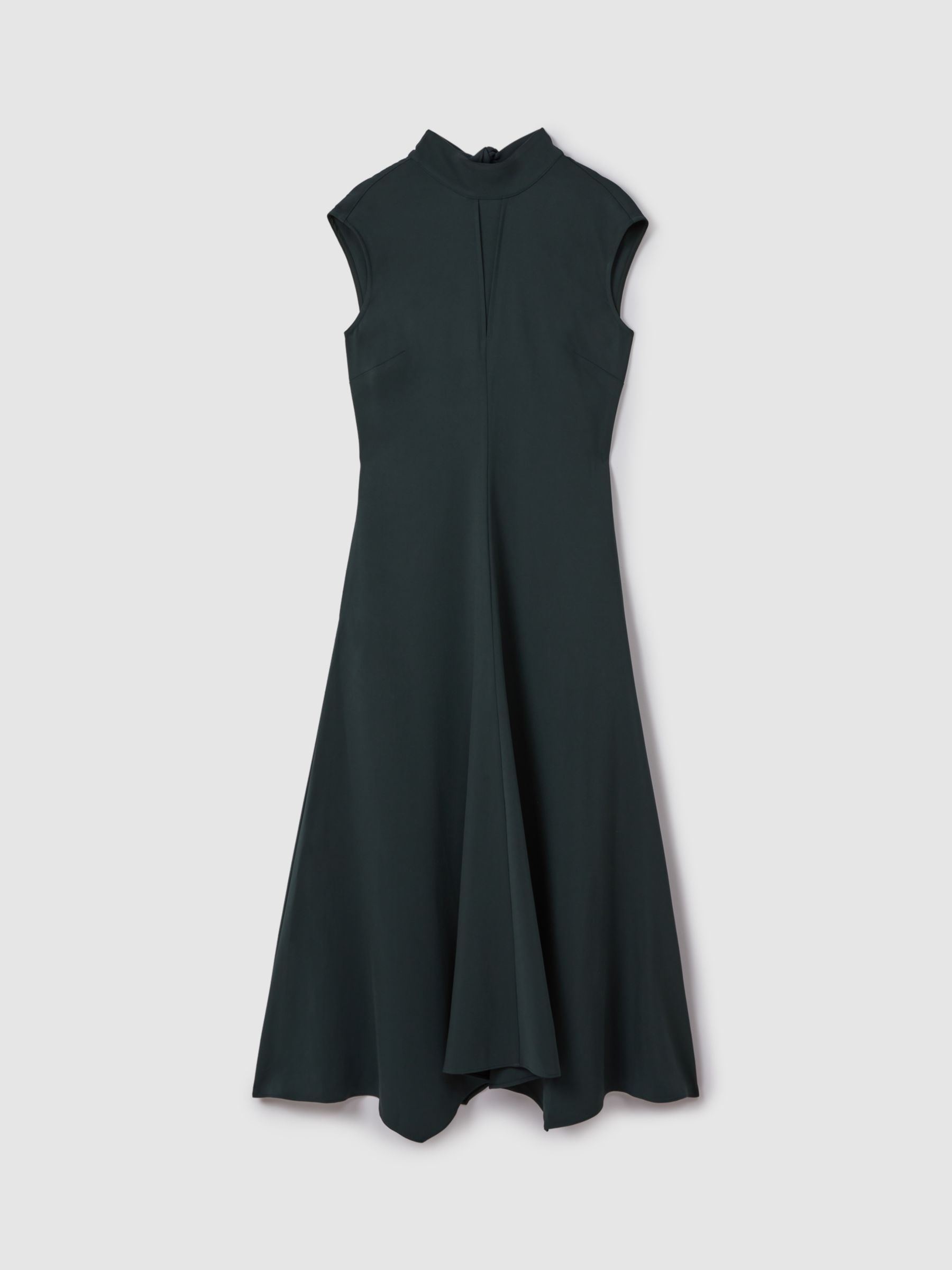 Reiss Petite Libby Occasion Midi Dress, Dark Green, 6