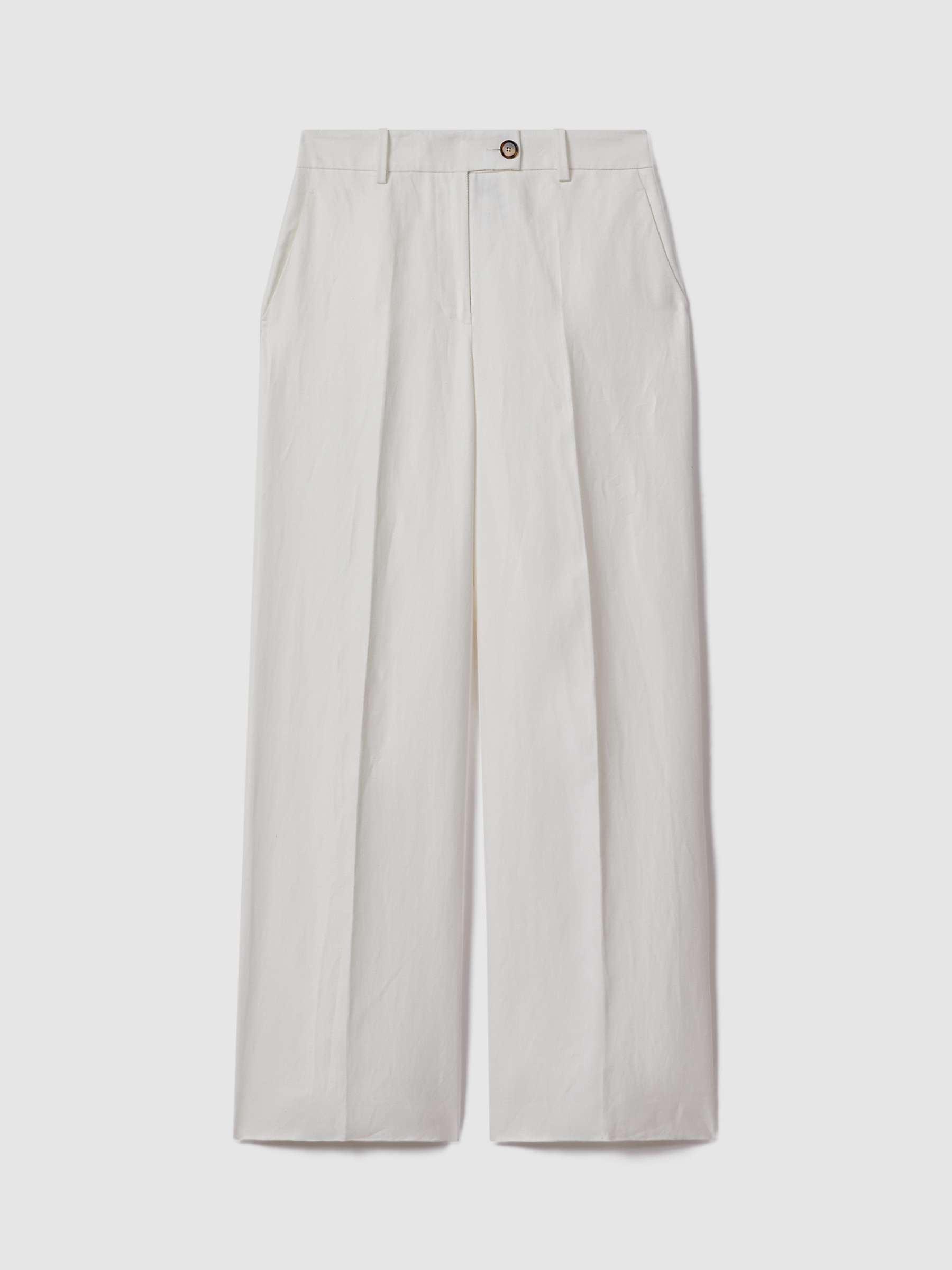 Buy Reiss Petite Lori Linen Blend Wide Leg Trousers Online at johnlewis.com