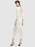 AllSaints Briar Knitted Midi Dress, Chalk White, Chalk White